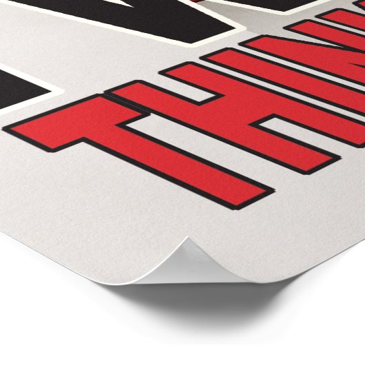 Ik wil dat je denkt dat de rode stem goed is poster (Hoek)