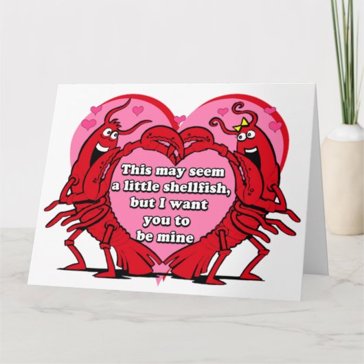 Ik wil dat je een mijne bent, schelpdierkreeft Val Kaart (Voorkant)