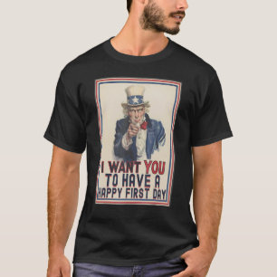 Ik wil dat je een vrolijke eerste dag schoolleraar t-shirt