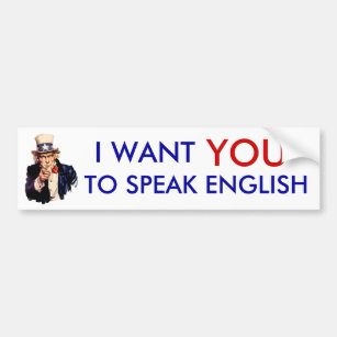 Ik wil dat je Engels bumpersticker spreekt