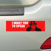 IK WIL DAT JE ENGELS PRAAT Bumpersticker (Op auto)