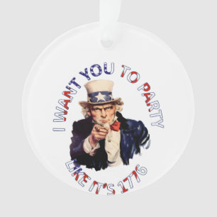 Ik wil dat je feest alsof het 1776 is ornament