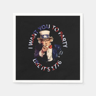 Ik wil dat je feest alsof het 1776 is servet
