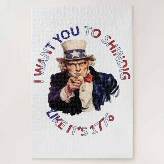 Ik wil dat je feest viert alsof het 1776 is legpuzzel (Verticaal)