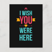 Ik wil dat je hier liefdesharten was briefkaart (Voorkant)