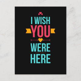 Ik wil dat je hier liefdesharten was briefkaart