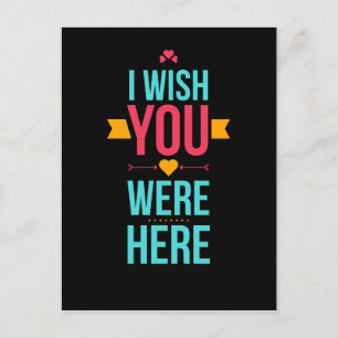 Ik wil dat je hier liefdesharten was briefkaart