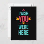 Ik wil dat je hier liefdesharten was briefkaart (Voorkant / Achterkant)