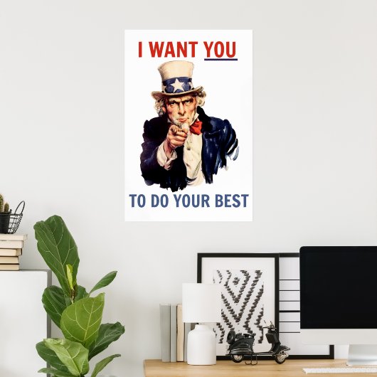 Ik wil dat je je beste Poster doet (Thuiskantoor)