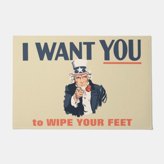 Ik wil dat je je voeten afveegt, oom Sam Deurmat (Voorkant)