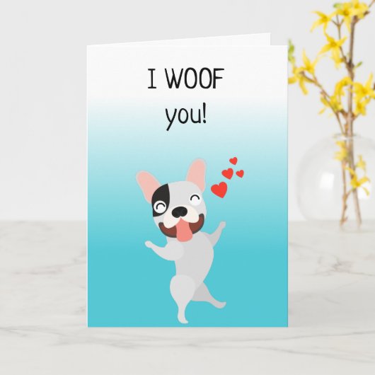 Ik wil dat je Jubileum van de liefdeshond hebt Kaart (Gele Bloem)