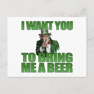 Ik wil dat je me een biertje Briefkaart brengt