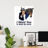 Ik wil dat je mijn paard Poster wast (Thuiskantoor)