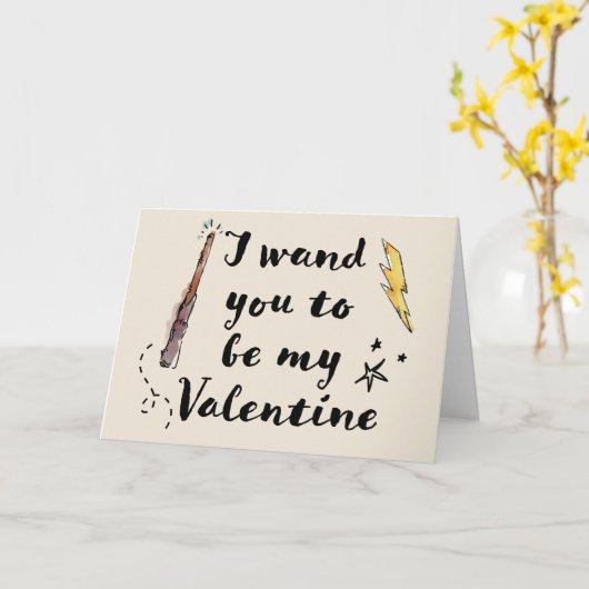 Ik wil dat je mijn Valentijn wordt Kaart (Gele Bloem)