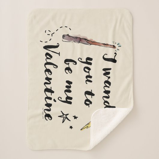 Ik wil dat je mijn Valentijn wordt Sherpa Deken (Voorkant)