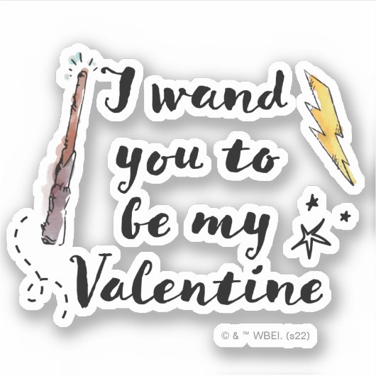 Ik wil dat je mijn Valentijn wordt Sticker (Voorkant)