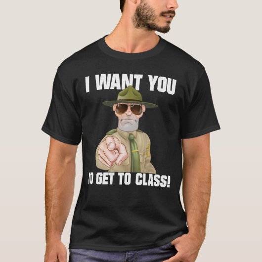 Ik wil dat je naar school gaat t-shirt (Voorkant)