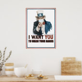 Ik wil dat je... Om je handen te wassen... Wees ee Poster (Keuken)