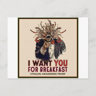 Ik wil dat je ontbijt. briefkaart