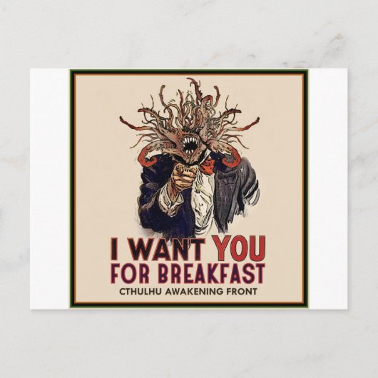 Ik wil dat je ontbijt. briefkaart (Voorkant)