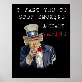 Ik wil dat je oom Sam Vape Premium Poster