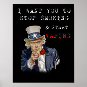 Ik wil dat je oom Sam Vape Premium Poster