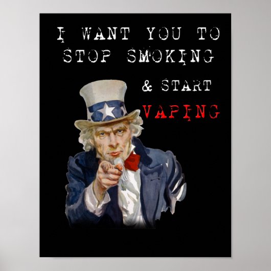 Ik wil dat je oom Sam Vape Premium Poster (Voorkant)