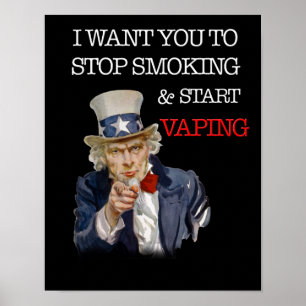 Ik wil dat je oom Sam Vape Premium Poster
