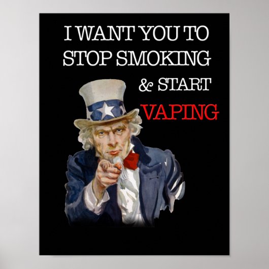 Ik wil dat je oom Sam Vape Premium Poster (Voorkant)