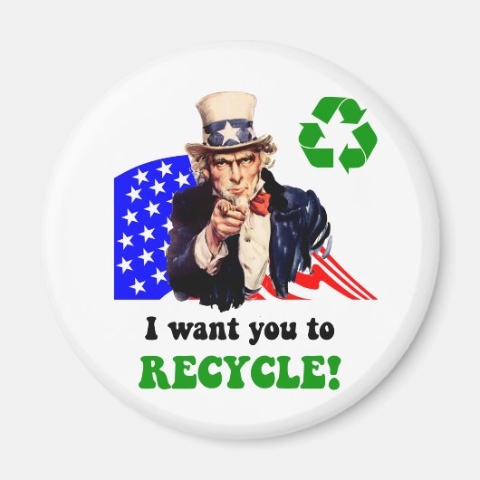 Ik wil dat je recyclen! magneet (Voorkant)