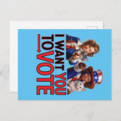 IK WIL DAT JE STEMT (Cat Ladies) Briefkaart (Voorkant / Achterkant)