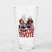 IK WIL DAT JE STEMT (Cat Ladies) Glas (Voorkant)