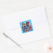 IK WIL DAT JE STEMT (Cat Ladies) Vierkante Sticker (Envelop)
