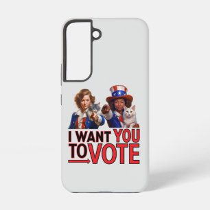 IK WIL DAT JE STEMT (Kat Vrouwen) Samsung Galaxy Hoesje