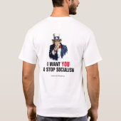 Ik wil dat je stopt met het socialisme T-Shirt (Achterkant)