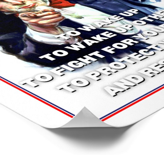 Ik wil dat je Uncle Sam Poster Print wakker maakt (Hoek)