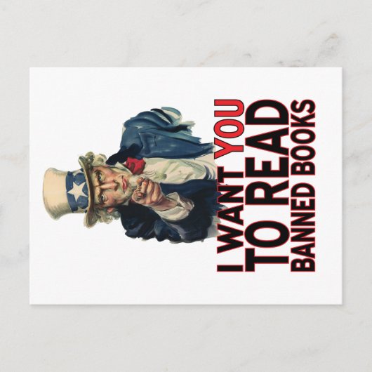 IK WIL DAT JE VERBODEN BOEKEN LEZT BRIEFKAART (Voorkant)