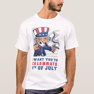 Ik wil dat je vier juli viert t-shirt