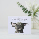 Ik wil dat je zwarte Pitbull Dog krijgt Briefkaart (Staand voorkant)