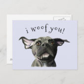 Ik wil dat je zwarte Pitbull Dog krijgt Briefkaart (Voorkant / Achterkant)