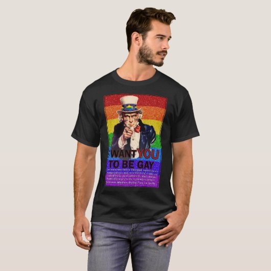 Ik wil dat JIJ homo bent T-shirt (Voorkant volledig)