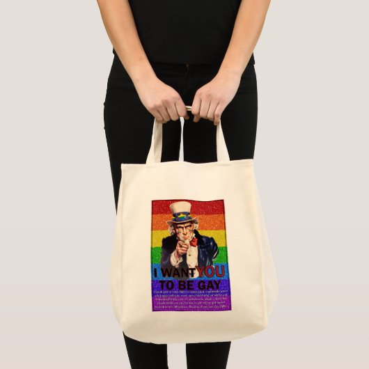 Ik wil dat JIJ homo bent Tote Bag (Voorkant (product))