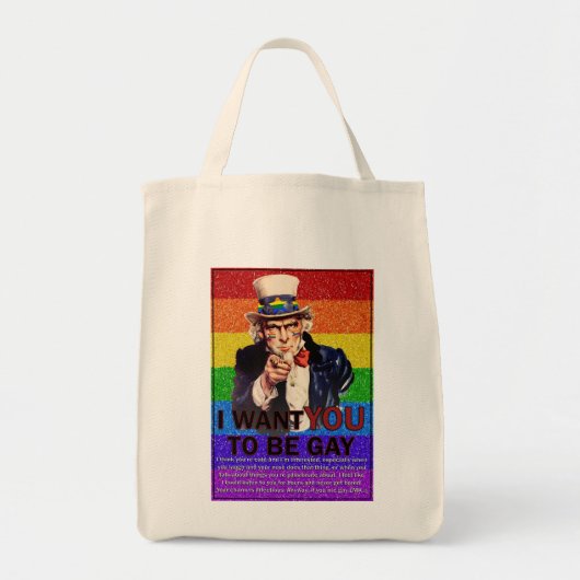 Ik wil dat JIJ homo bent Tote Bag (Voorkant)
