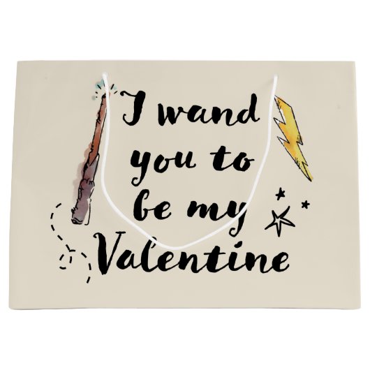 Ik wil dat jij mijn Valentijn bent Groot Cadeauzakje (Voorkant)