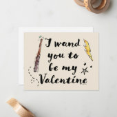 Ik wil dat jij mijn Valentijn bent Notitiekaartje (Voorkant / Achterkant in situ)