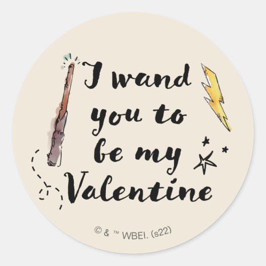 Ik wil dat jij mijn Valentijn bent Ronde Sticker (Voorkant)