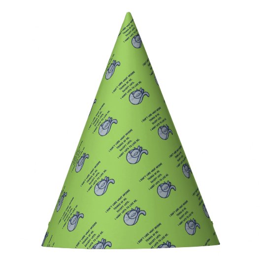 Ik wil dat katten mij aardig vinden feesthoedjes (Voorkant)