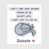 Ik wil dat katten mij aardig vinden sticker (Vel)
