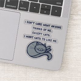 Ik wil dat katten mij aardig vinden sticker