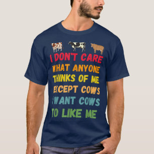 Ik wil dat Koeien me graag een grappig koe gezegde T-shirt